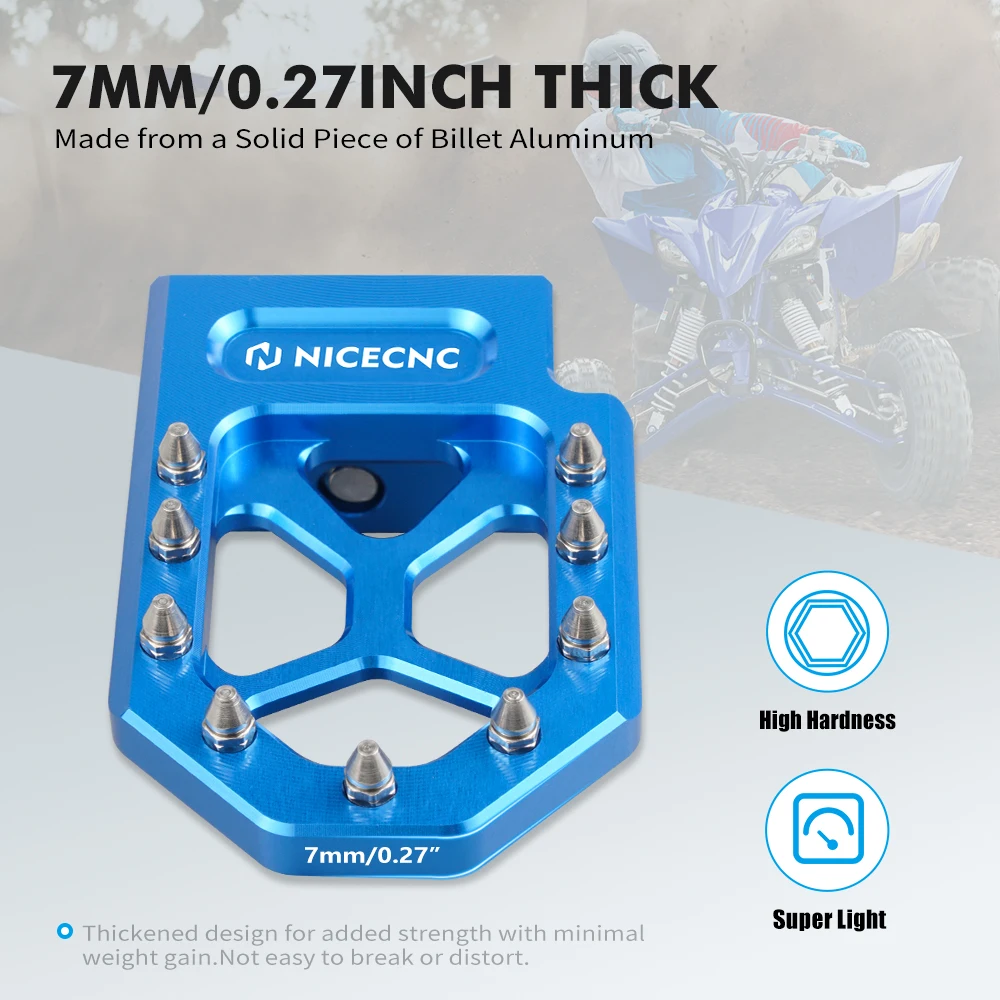 NICECNC 6061-T6 Aluminum CNC Machined Brake Lever Pedal Extender For Yamaha YFZ450R 2009-2021 YFZ450X 2010-2011 YFZ450 2017