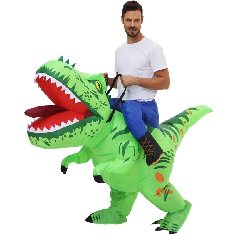 

A Hot Adult Dinosaur Inflatable Costume Dress Suit Anime Purim Halloween Christmas Party Cosplay Costumes for man woman