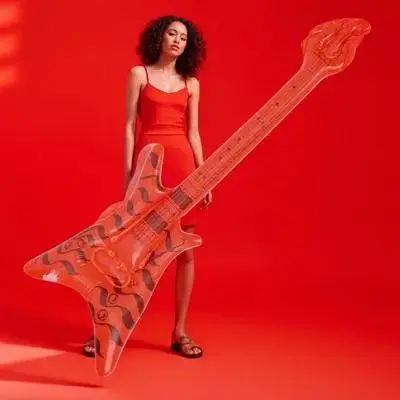 

Inflatable Rock Instrument Premium Material Safe Musical Party Decoration Blowing Up Guitar Unique Gift for Families