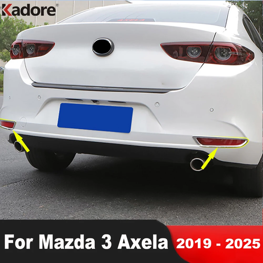 

For Mazda 3 Axela 2019-2021 2022 2023 2024 2025 Carbon Car Rear Fog Light Lamp Cover Trim Tail Foglight Bezel Trims Accessories