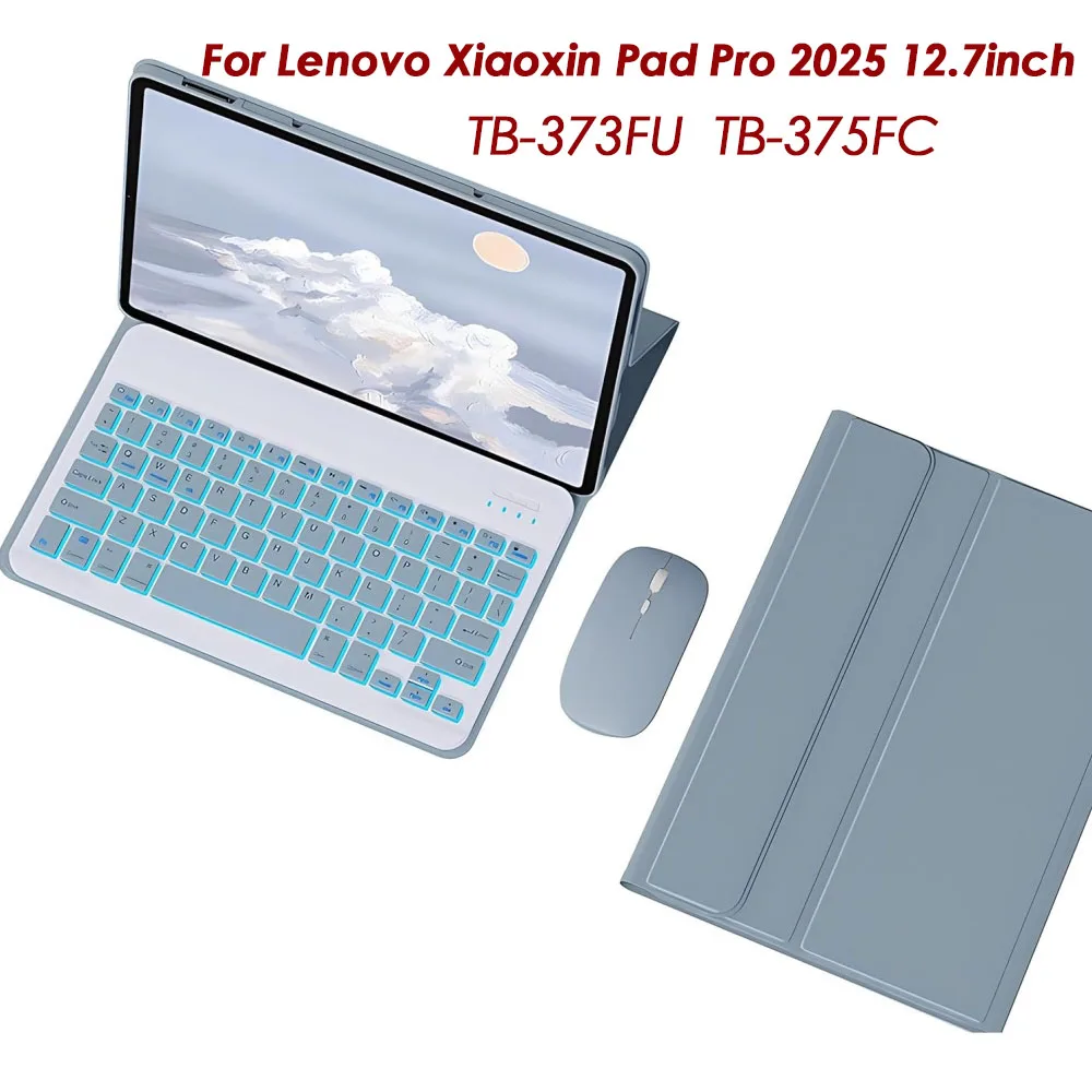 

Чехол для клавиатуры Lenovo Xiaoxin Pad Pro 2025, магнитный чехол для клавиатуры с трекпадом для Xiaoxin Pad Pro 12,7 2025 TB-373FU Teclado