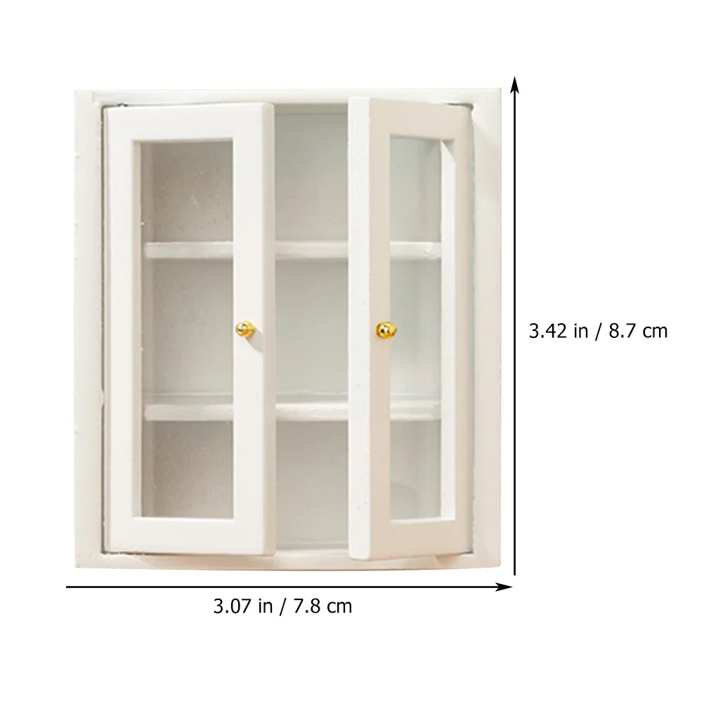 Simulation Cabinet Mini Bar Furniture Kitchen Decor House Decoration Tiny Wooden Ornament Adornment Wall