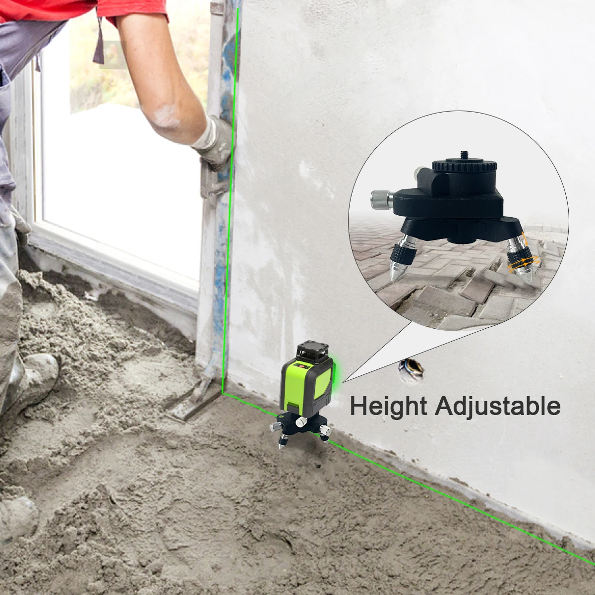 Verstelbare rotatiebeugel Laserwaterpas Metalen statiefbeugel 360 °   Statief met rotatiebasis