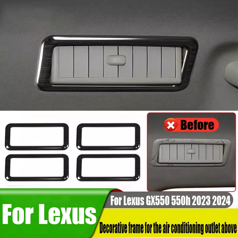 For Lexus GX550 550h 2023 2024 decorative frame for the air outlet of the upper air conditioner interior accessories for the car