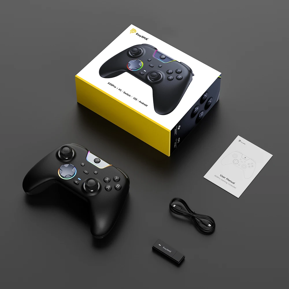 EasySMX X05 Pro Kompatibel mit PC/Switch/Smartphone/Steam/TV, Kabelloser Gamepad-PC-Controller mit Dual-Rumble-Motoren, Impuls-Trigger – Detail 12