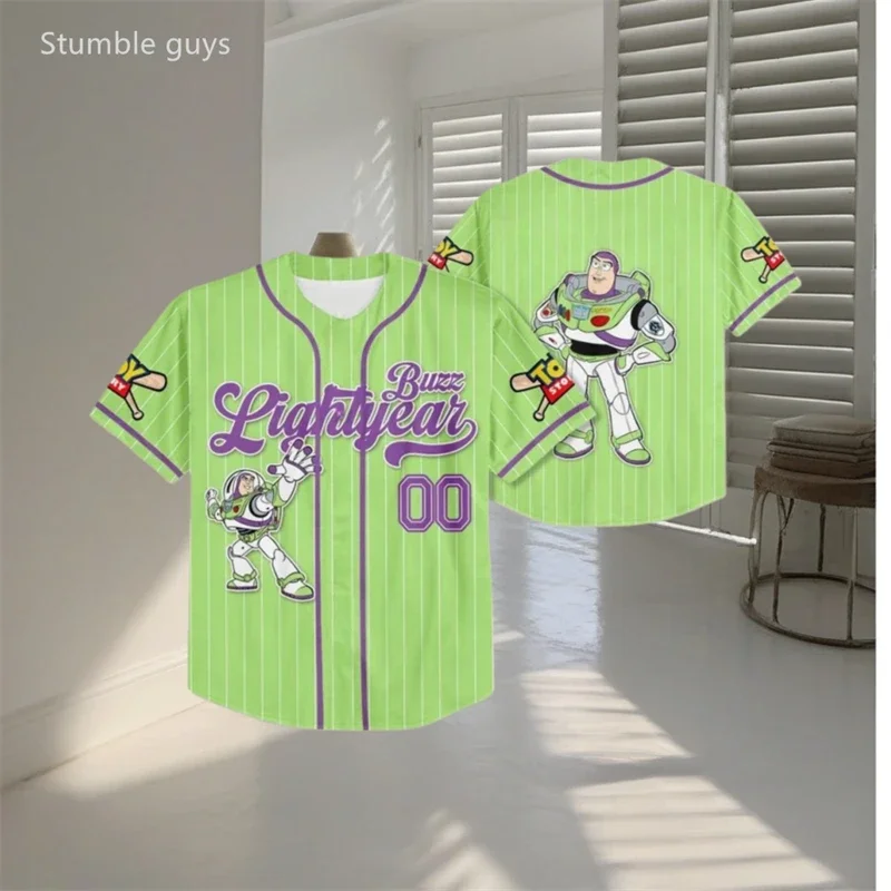 Summer Kids Toy Story Short Sleeve T-Shirt Cute Cartoon Character Print Soft Cartton Casual Comfortable Tops