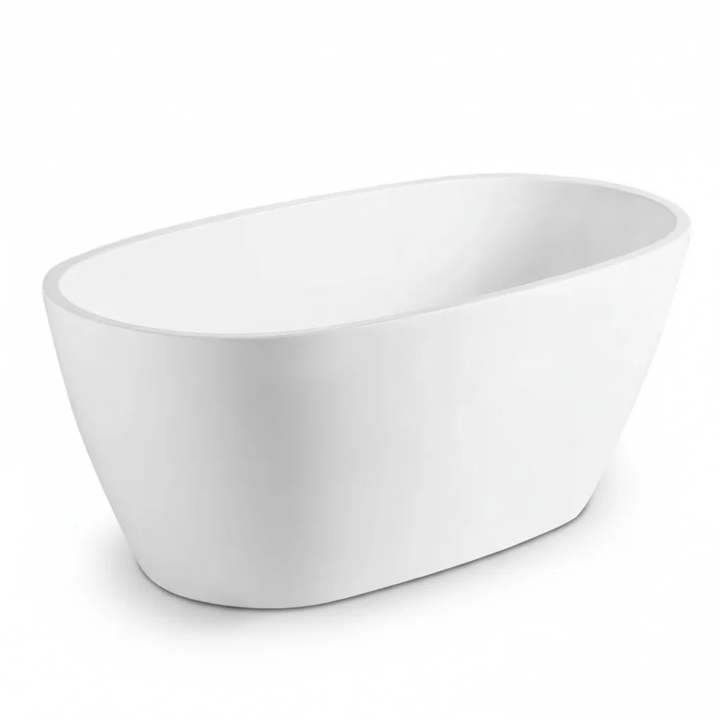 Acrylic Bathtub, 1.7m/5.57ft, 2 Person Capacity, Freestanding Deep Soaking Pool, Item 1, Item 2, for Small Apartment, B&B Hotels