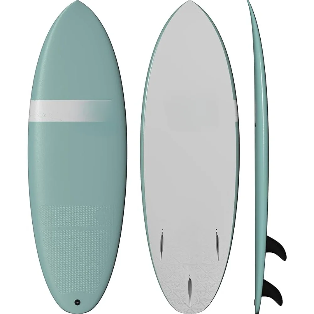 Froth – Soft Top Surfboard – Wakesurf Board – 3 Colors - 5 Sizes from 5’ to 9’, 5’ Shortboard