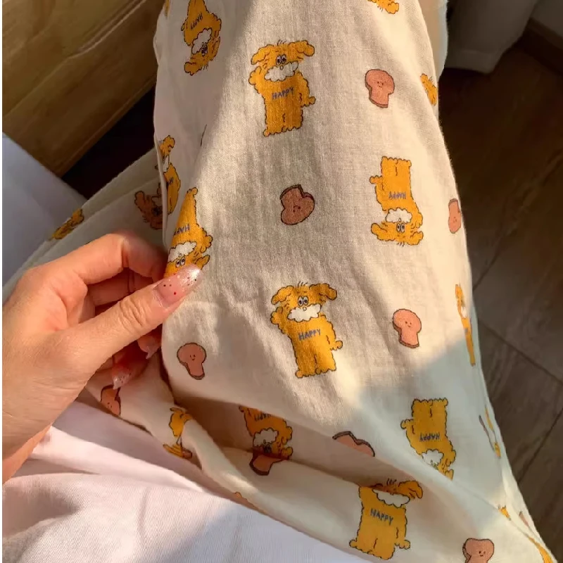Cloud Cotton Cartoon Dog Sleepwear Loose Casual Walking Pants Home Clothes Outdoor Wearable Long Pants for Women