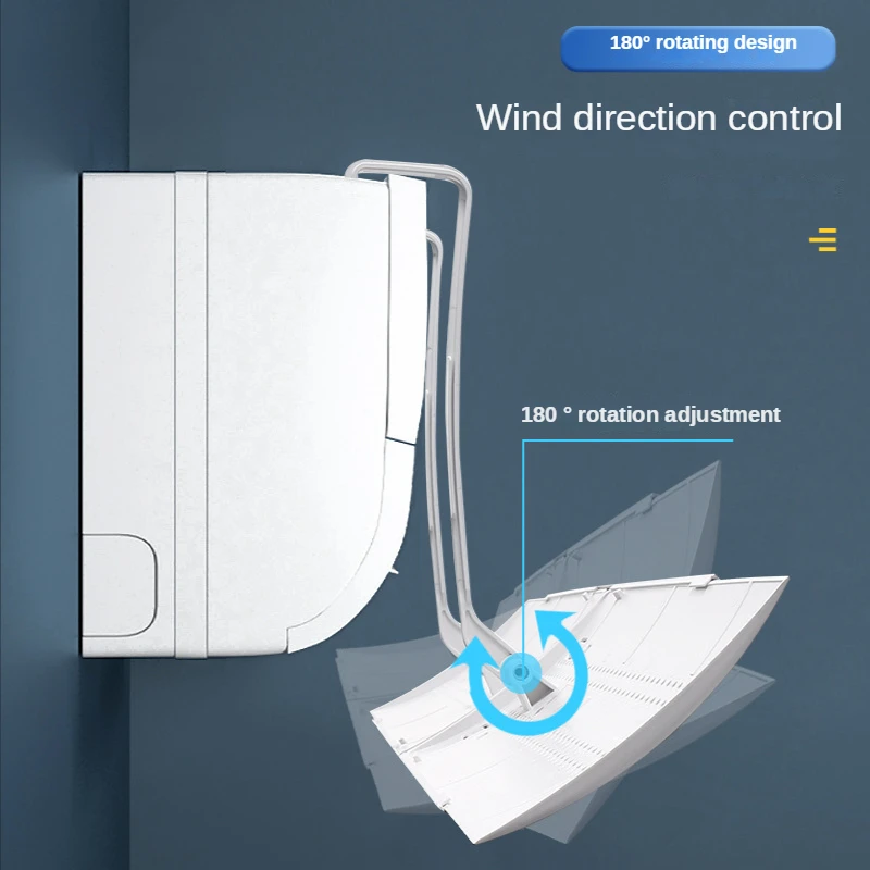 가정용 에어컨 윈드 디플렉터, 조절 가능한 그늘 윈드 가이드, 개폐식 벽 장착 범용