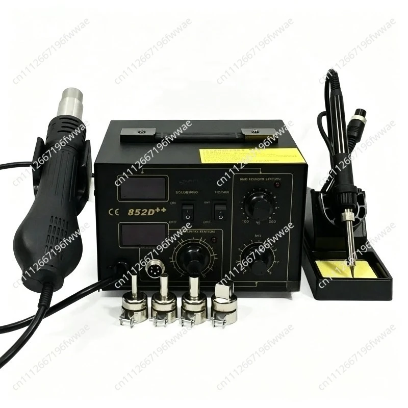 For 852D++ 2 in 1 SMD Rework Station Hot air Gun Soldering Station Desoldering Station 220V 110V