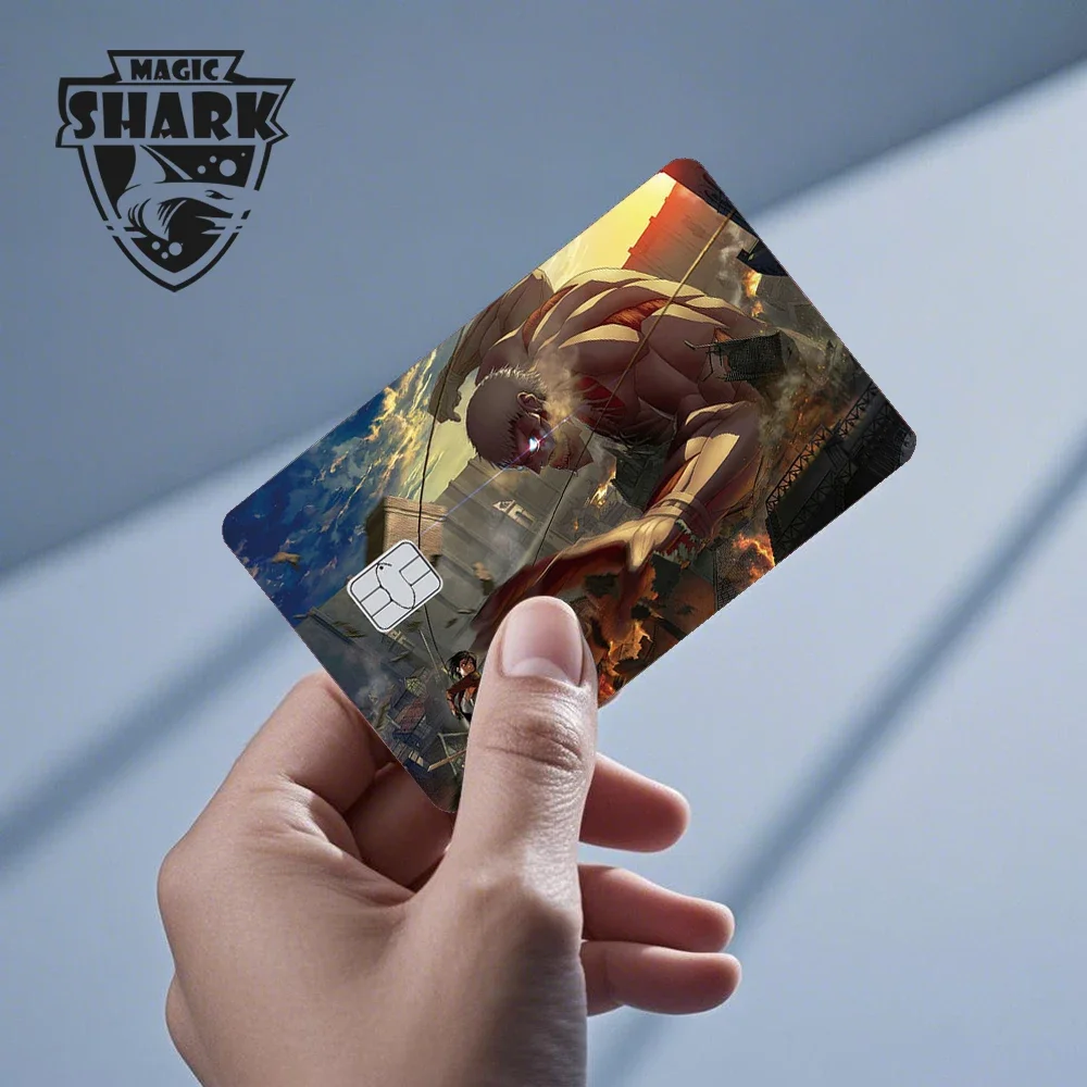 2025 Football Anime Dog Strewberry Lion Titan Halloween Matte PVC Sticker Film Skin Cover for Small Large Chip Credit Debit Card view 6
