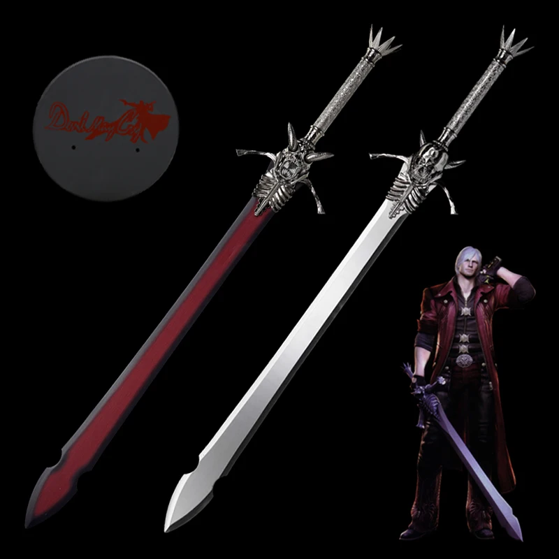 Replica Fashion Game Swords,Movie Western Props,Stainless Steel,Ghost Theme Sword,With Hanging Board,Non Sharp