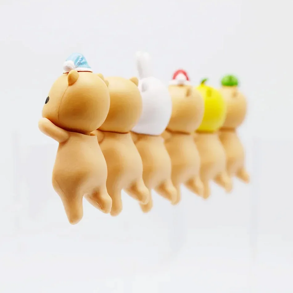 Cartoon Blind Box Capybara Series Hippers Harvest Kawaii Hippie Doll Trendy Car Mobile Phone Ornaments Dumplings Kids Toy Gift