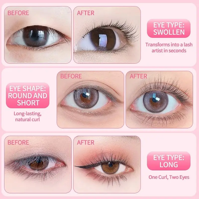 Wide Angle Eyelash Curler Rust-Proof Metal Body Non-Slip Grip 1Pcs Fits All Eye Shapes for Women Daily Makeup Use