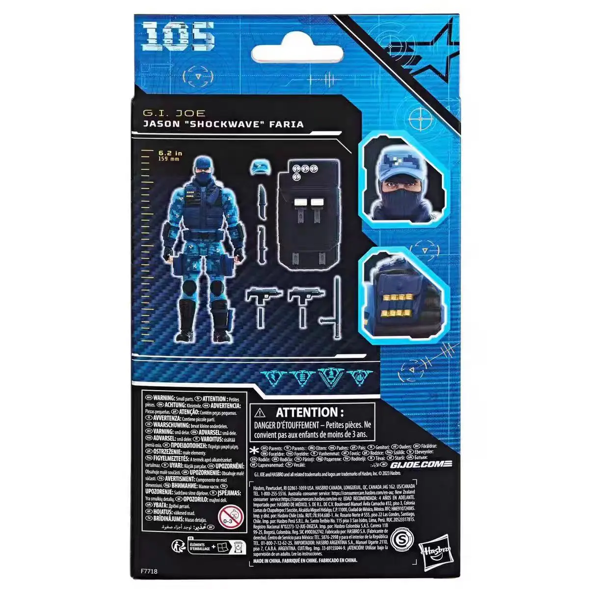 Original Hasbro G.I. Joe Classified Serie 105 Jason Shockwave Faria Colección De Figuras De Acción Modelo Juguetes
