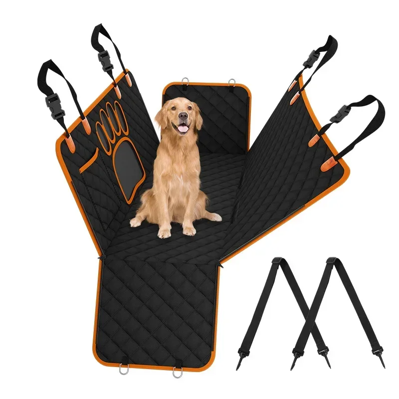 

Dog Car Seat Cover for Back Seat, 100% Waterproof Dog Car Protector with Visual Mesh Window and Side Zipper Dog Hammock Cover