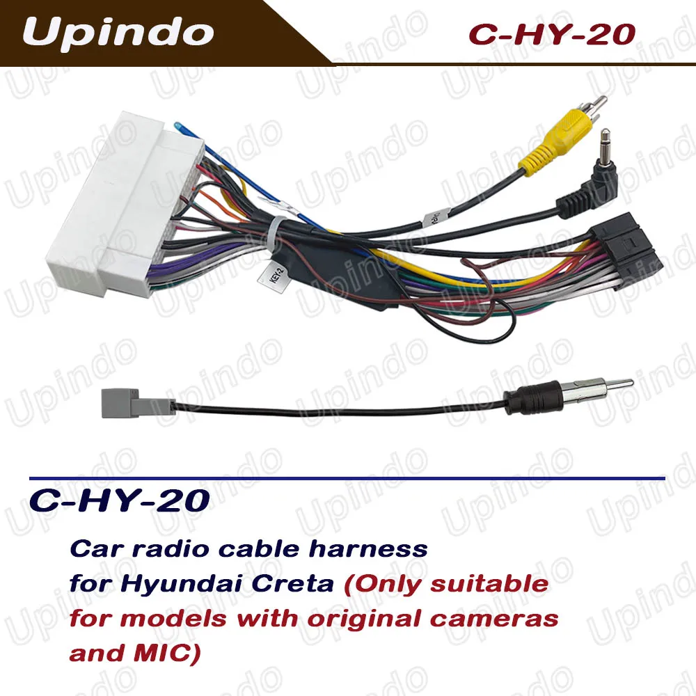 Car Accessories Radio Cable Power Wiring Harness Android Unit Connector Socket for Hyundai Creta Etc