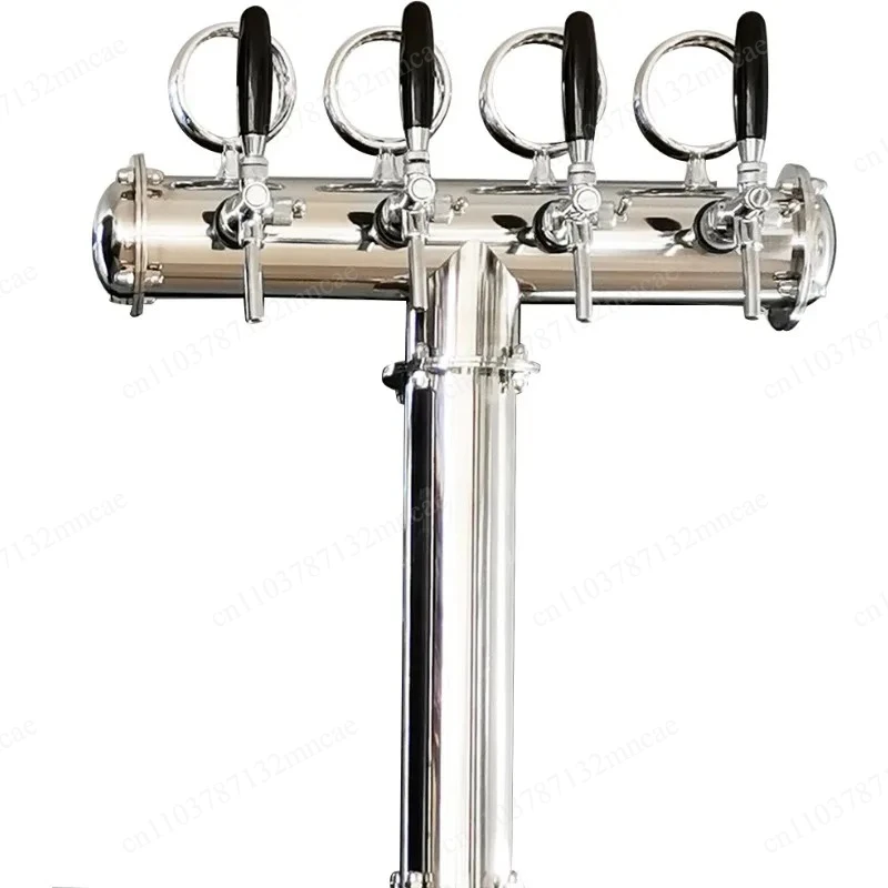 DIY Bar Draft Machine, Thickened Stainless Steel，durable Beer Machine, T-shaped Y-shaped Door Type with Light Tower