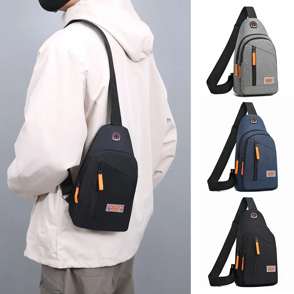 

New Oxford Cloth Men Chest Bag Multifunctional Large Capacity Crossbody Bag Waterproof Lightweight Travel Bag