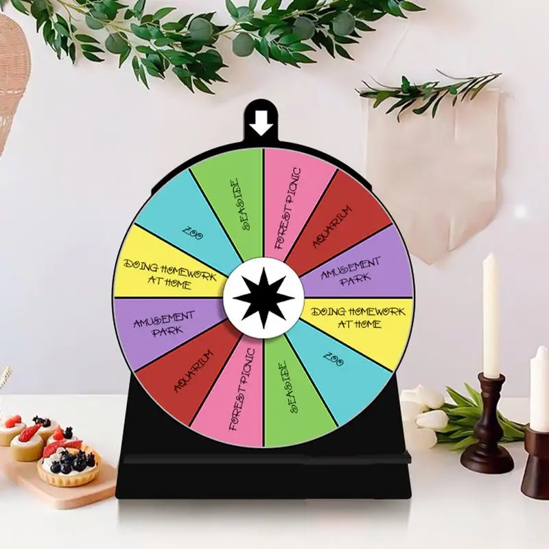 

Prize Wheel Spinner With Stand 3pcs Dry Erase Spin Wheel For Fortune Easy Assembly 12 Slot Acrylic Editable Spin The Wheel Game