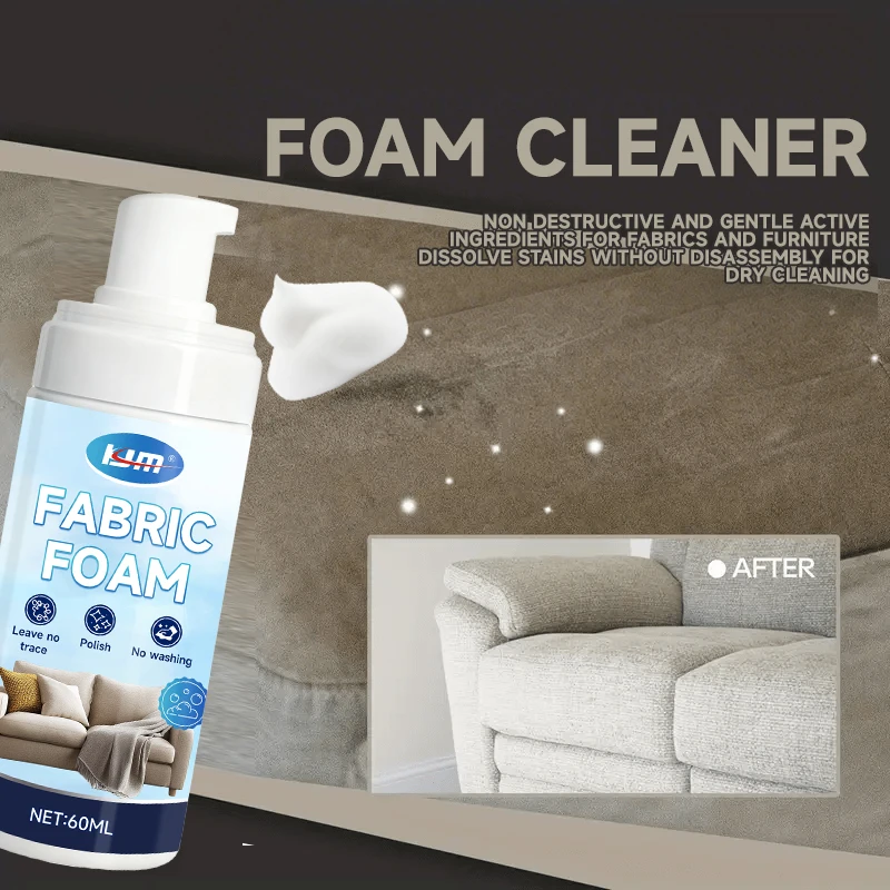 100ml Upholstery Dry Cleaner Multi-Purpose Stain Remover No Water Fabric Cleaner For Sofa Mattress Carpet Curtain Clothes