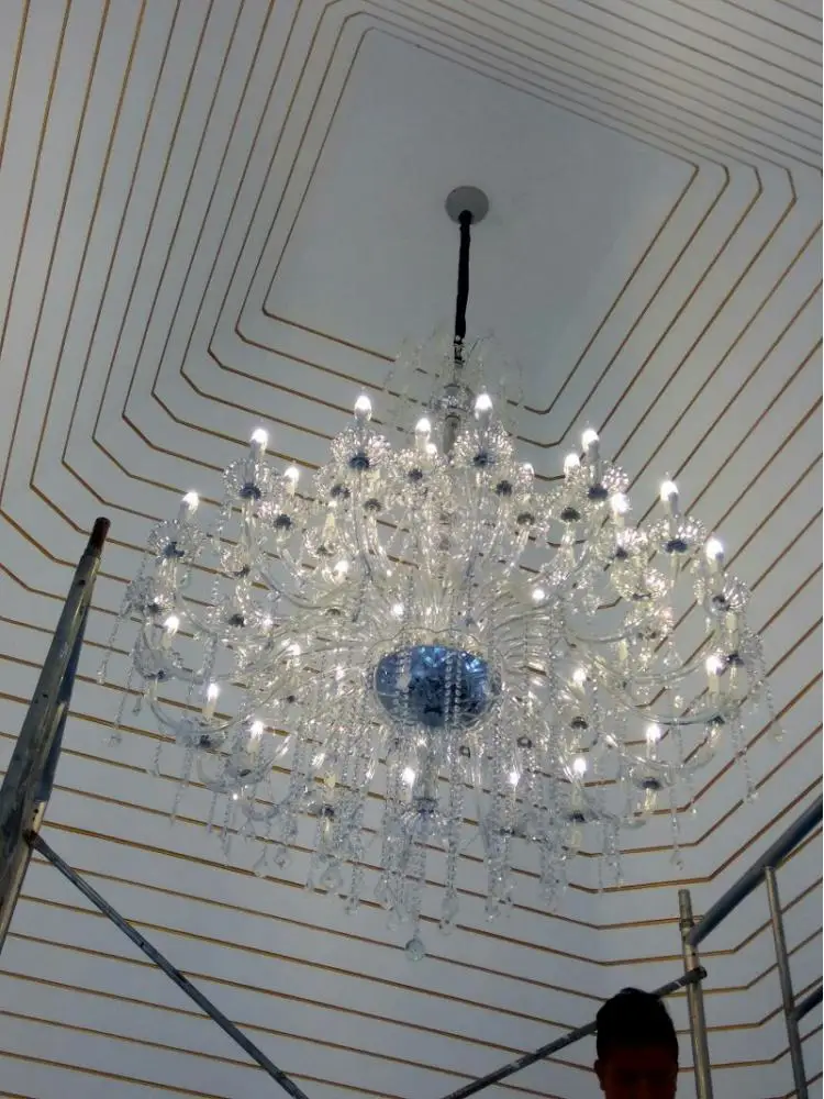 modern large led crystal chandeliers for living room Church Villa hotel project deco led chandelier stairwell lighting fixture