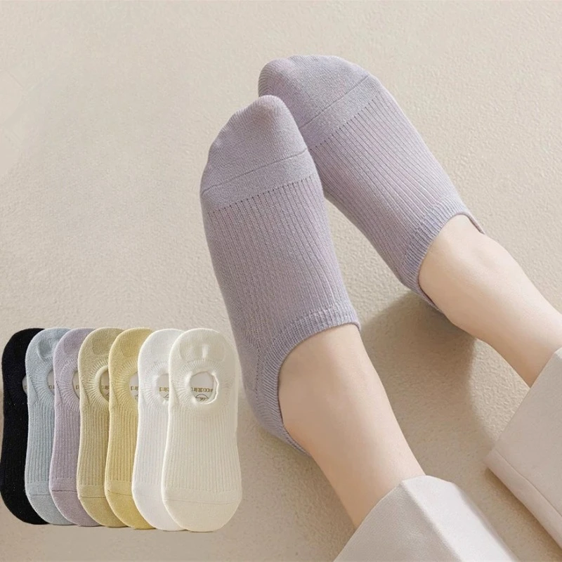 

7 пар женских летних тонких простых удобных коротких носков с неглубоким горлышком, противоскользящие, впитывающие пот носки с защитой от запаха