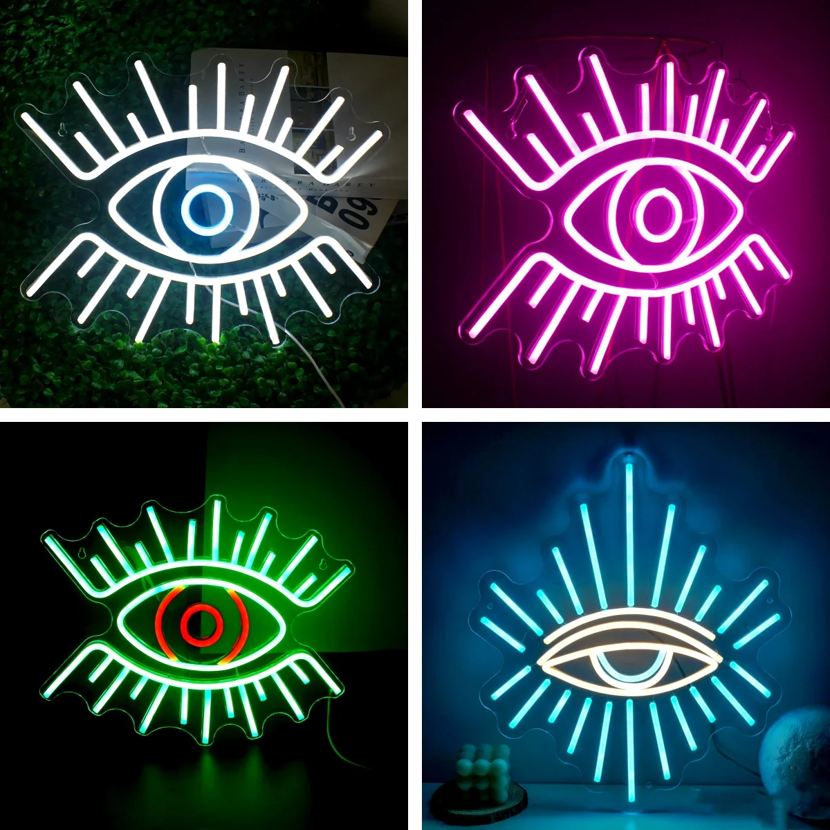 Evil Eye Neon Led Sign Creative Neon Lights Game Room Decoration For Home Party Bar Club Bedroom Festival Fun Wall Decor Signs