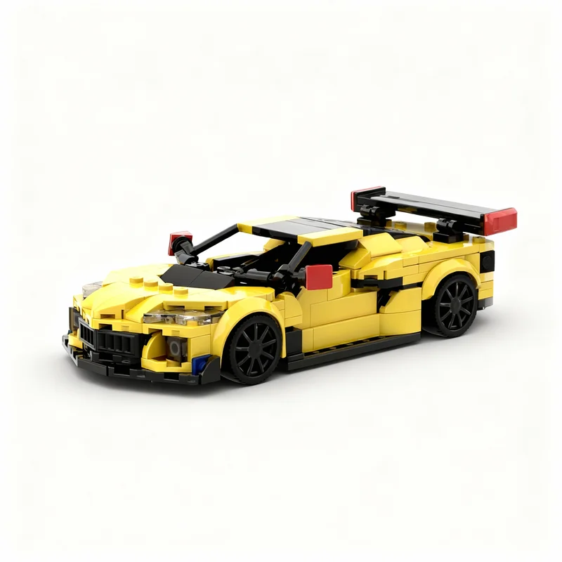 384 Piezas MOC City Champions Super Car Chevrolet Corvette C8 Z06 GT3 R, Modelo Tecnológico, Bloques de Construcción Creativos DIY, Regalo Decorativo
