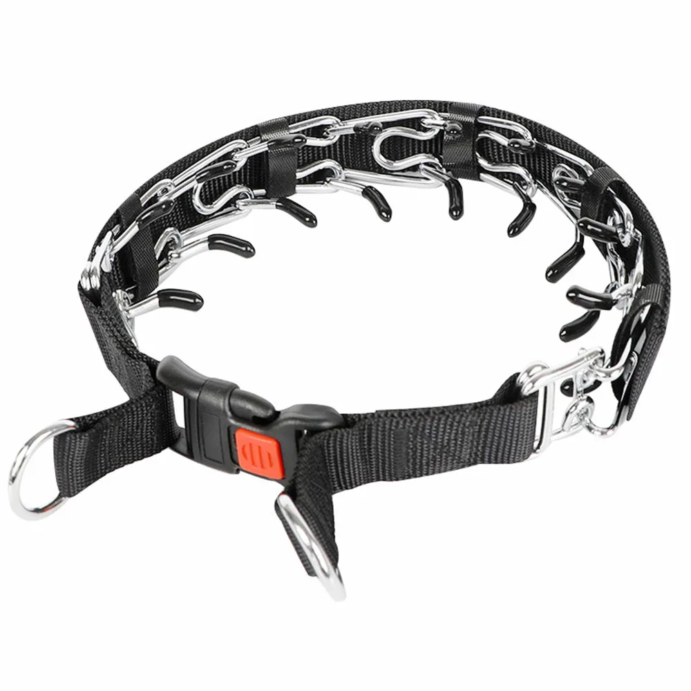 No Pull Prong Pinch Collar for Dogs Adjustable Metal Training Collar with Quick Release Buckle for Small Medium and Large Dogs