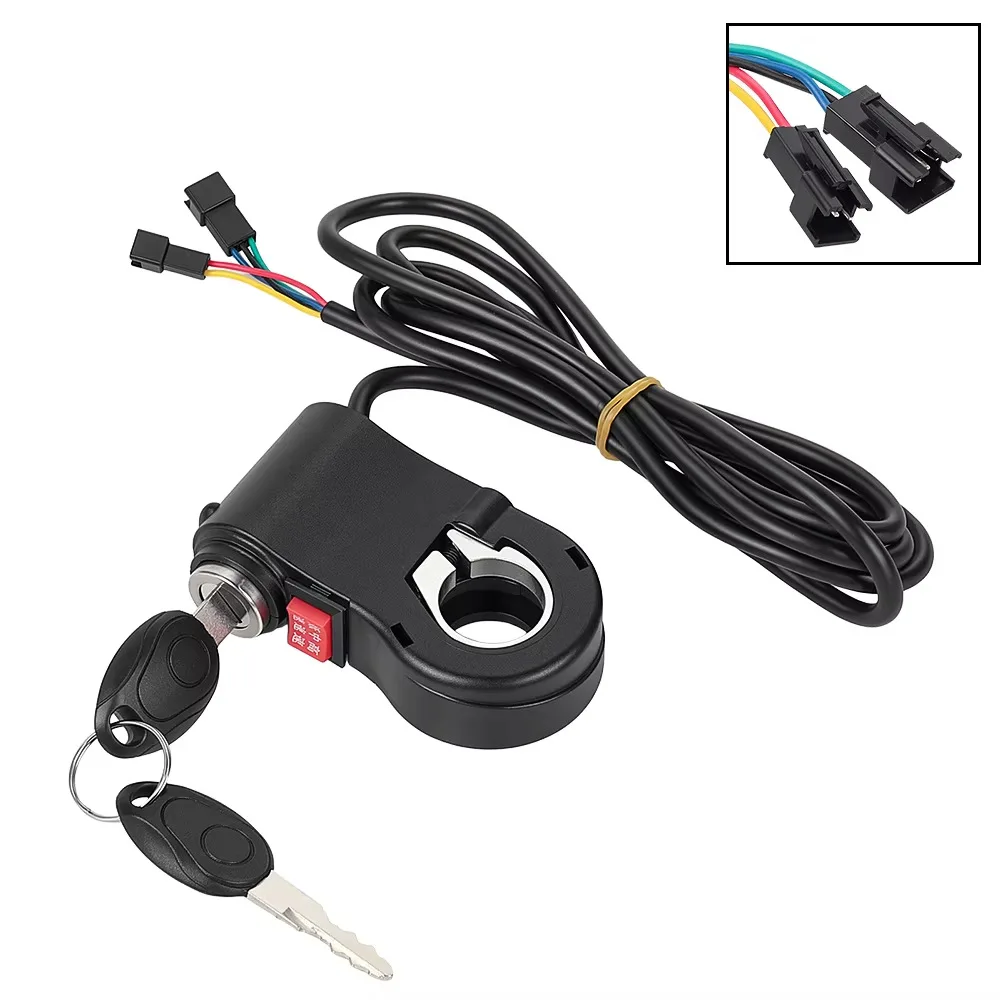 Electric Bicycle 3-speed Rocker Switch With Key-Operated Ignition Switch + 2Key Electric Vehicle Accessories