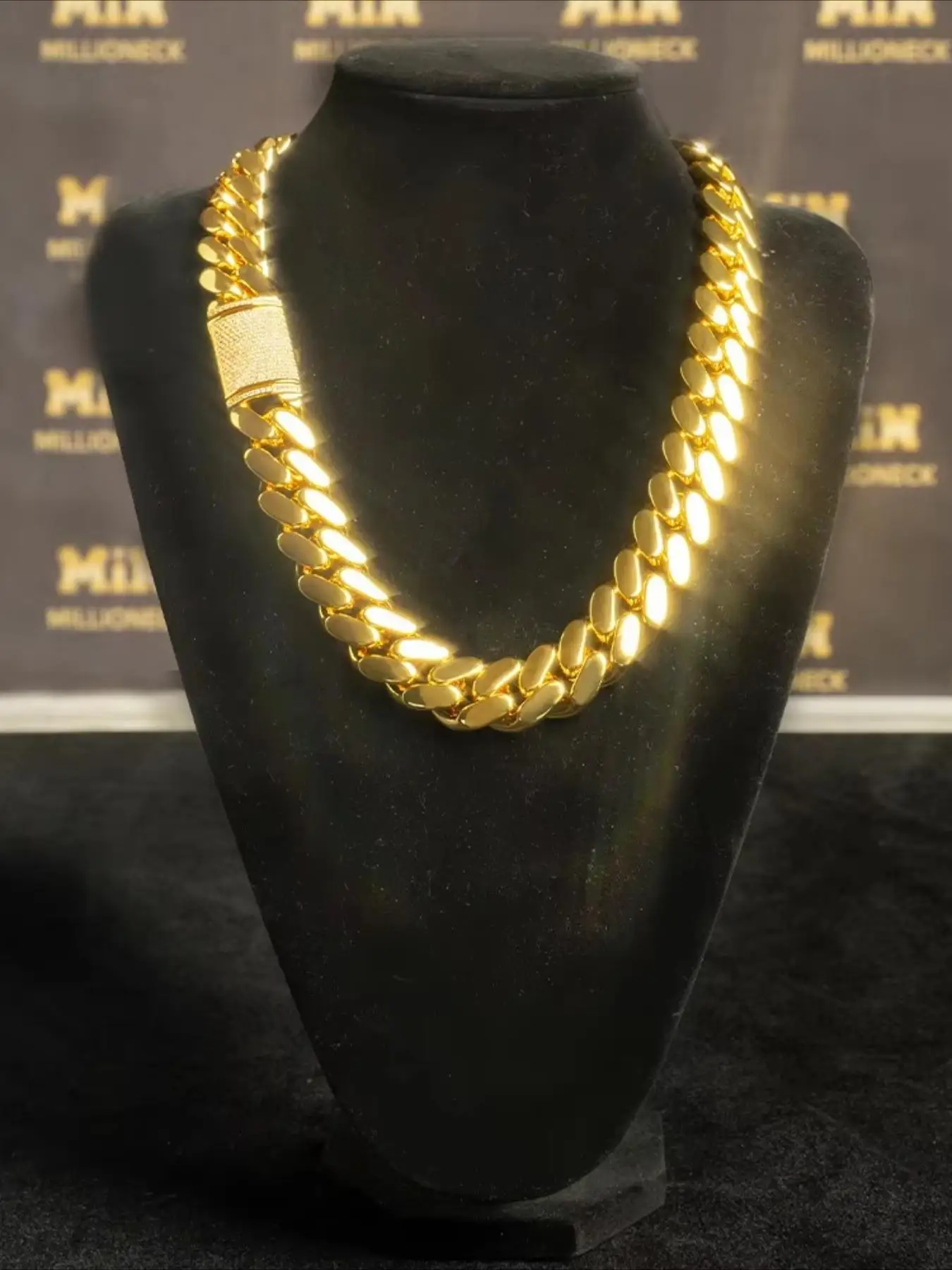 22Mm VVS Necklace Cuban Chain Style, Street Hip Hop Cultural Jewelry, Suitable for Halloween Thanksgiving Gifts, Unisex Gifts