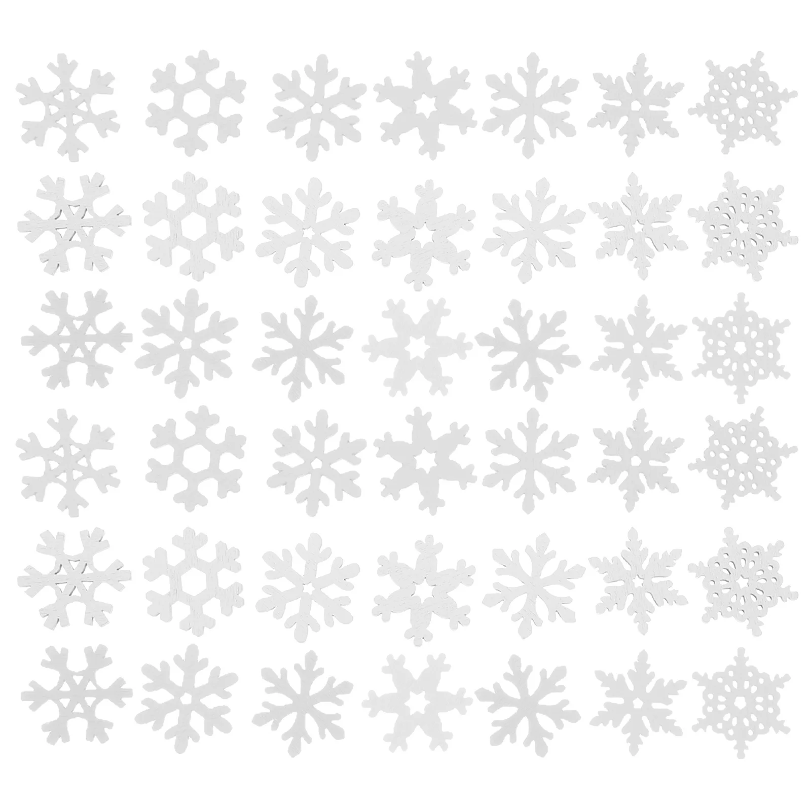 

50Pcs 20mm Wooden Snowflakes Unfinished Cutouts for Christmas Tree Ornaments DIY Crafts Holiday Decorations Wood Snowflakes