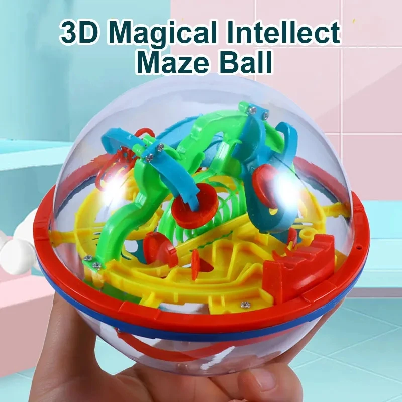 Maze Ball Mini 3D Magic Puzzle Intelligence & Idea Perplexus เกมเขาวงกตเขาวงกต IQ ของขวัญขาตั้งจอแสดงผลสําหรับเด็กและผู้ใหญ่