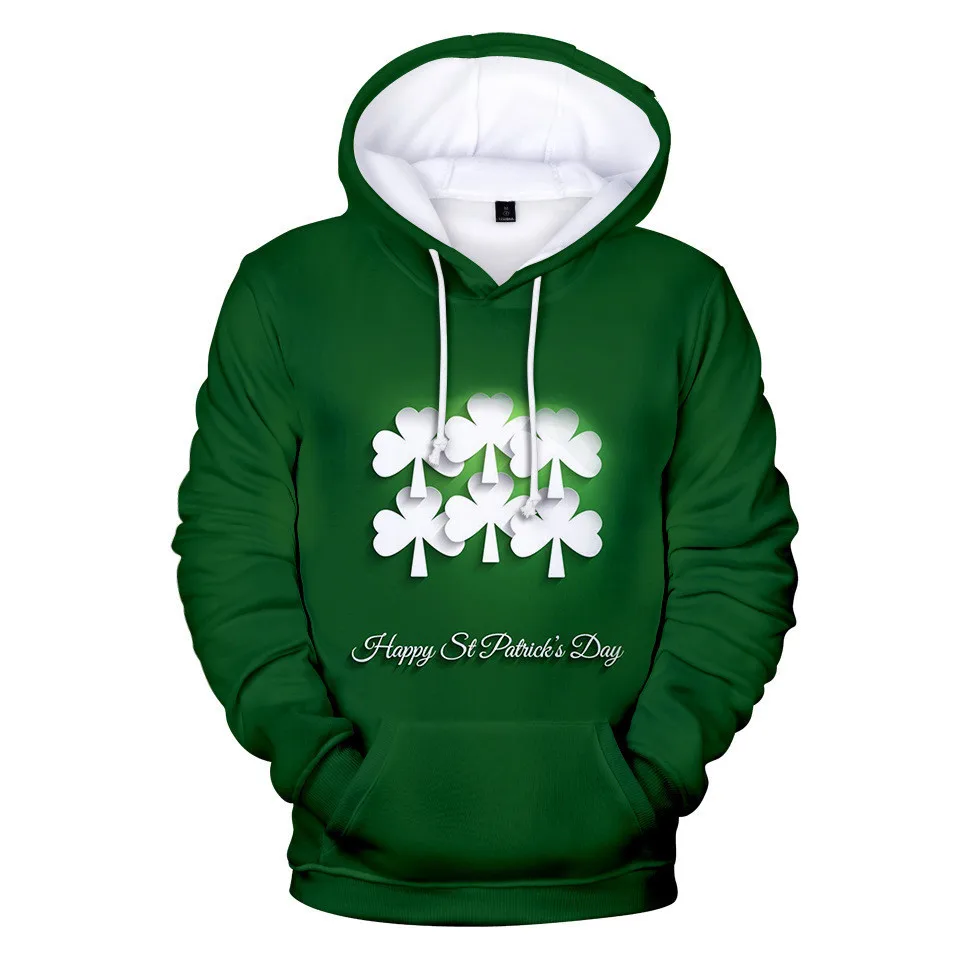 Harajuku Popular Youthful St. Patrick's Day 3D print Hoodies Sweatshirts Men/Women Sweatshirt Casual Long Sleeve Pullovers