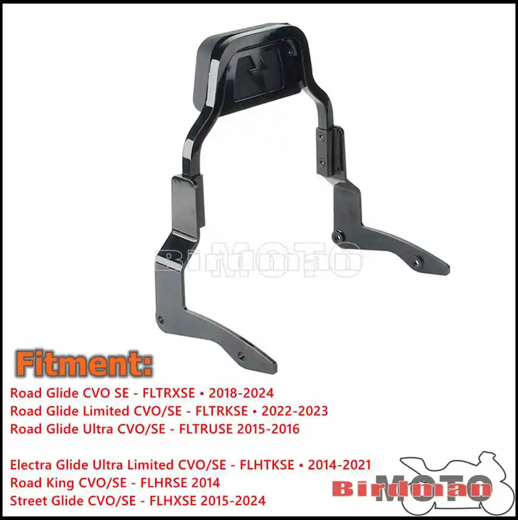 For Harley Backrest Passenger Detachable Sissy Bar Pad Fit Touring Electra Glide FLHFB FLHTP FLH FLHT FLHTCU FLHTCUL FLHTK 14-25 - Image 4