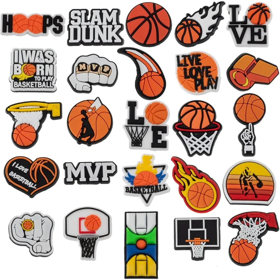 

Sports Shoe Charms Soccer Basketball Baseball Fall Hockey Gymstis Boxing Shoe Decoration Pins Accessories Charm for Men Women