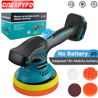 ONEKFYFD 6 In Cordless Electric Car Polisher 8 Gear Adjustment Car Polishing Auto Waxing Rotary Tool For Makita 18V Battery