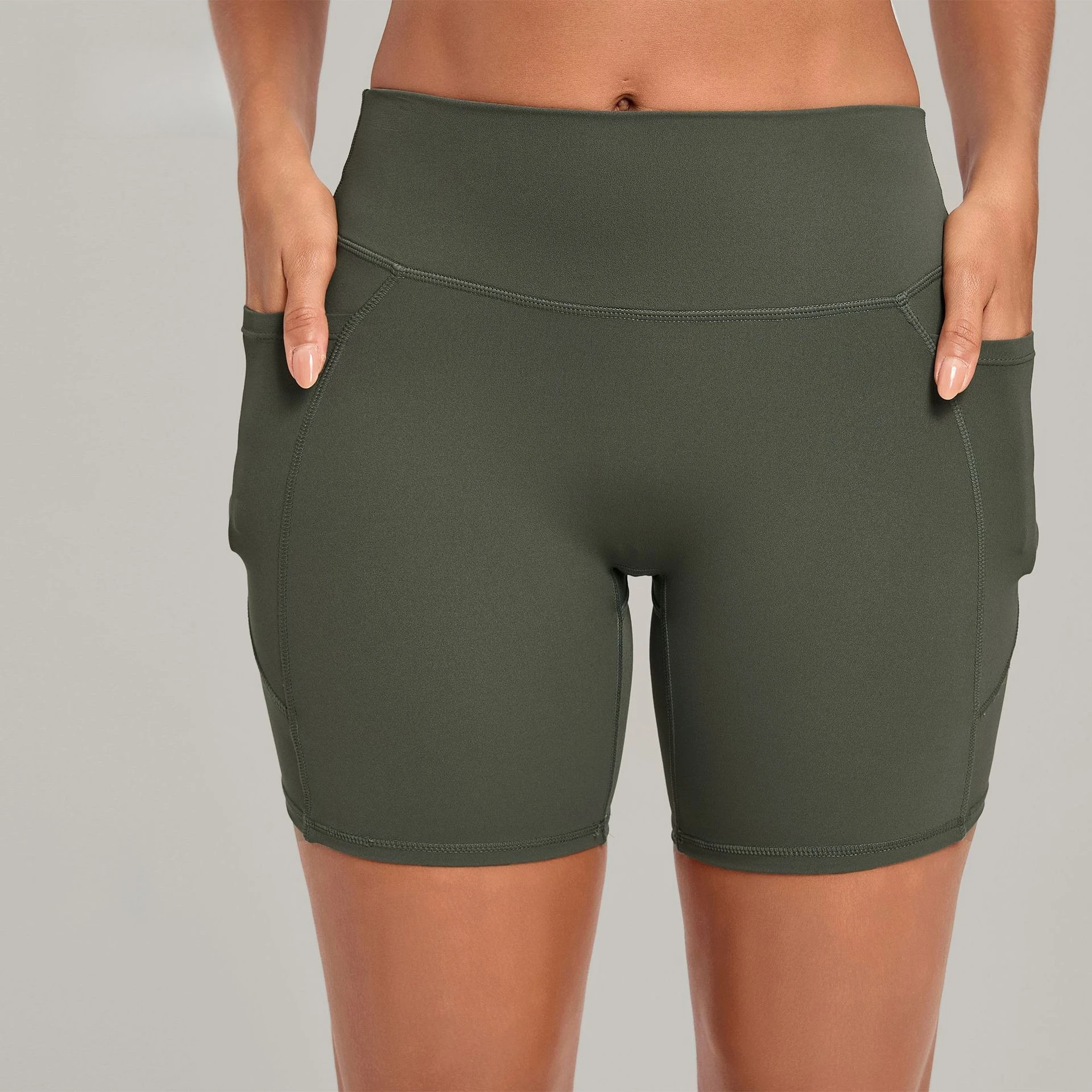 High-waisted Hip Lift Yoga Shorts with Side Pockets Women's Outdoor Activities Casual Wear Running Fitness Gym Workout Shorts