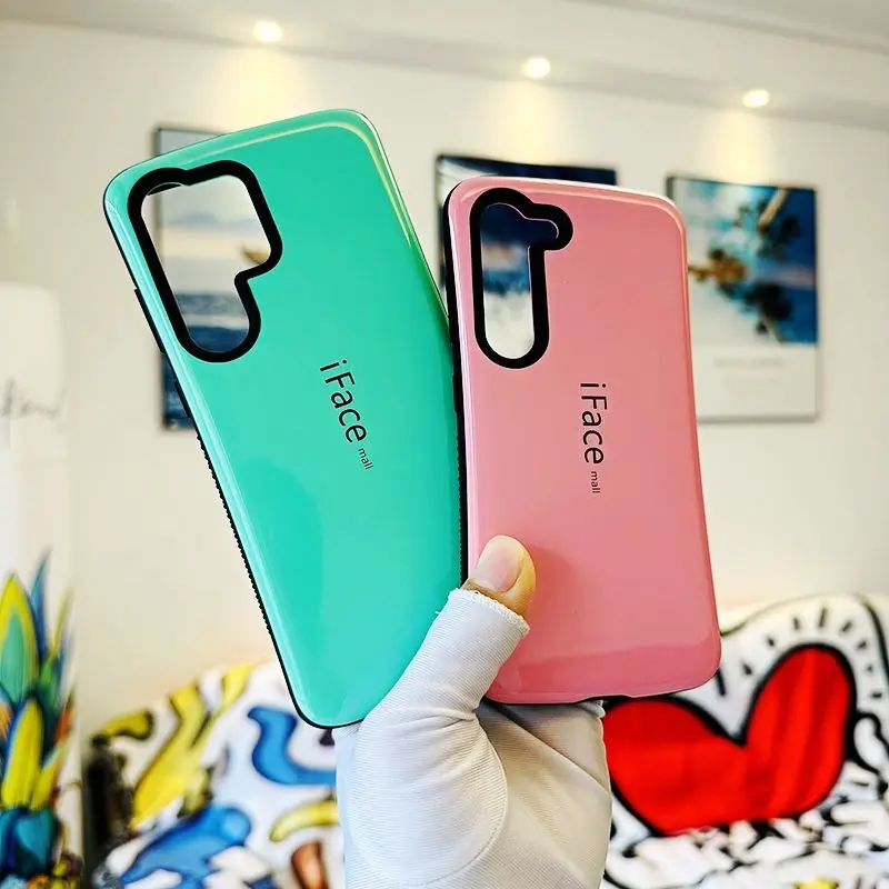 iFace Funda Iface Mall a prueba de golpes para Samsung Galaxy S26 S25Ultra S24 S23 S22 Note 20, funda clásica suave brillante