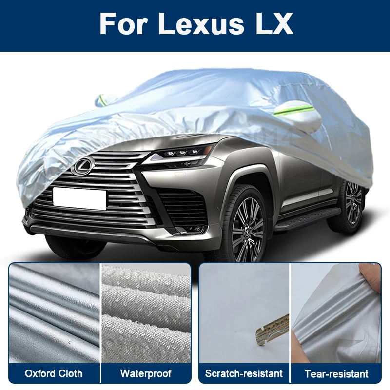 

Всепогодный чехол для автомобиля Lexus LX с отражающими полосами, водонепроницаемый, снегозащитный, пылезащитный, с защитой от УФ-излучения, автоаксессуары