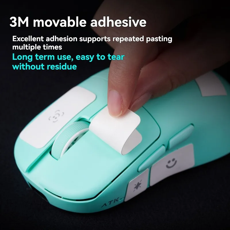 ATK Fiber Blade Mouse Anti Slip Sticker Custom Polyurethane Ultra-thin Sweat Absorbing High Elasticity Keyboard Accessories