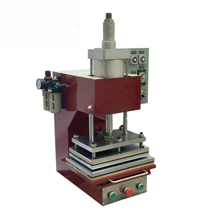 

Leather automatic foil feeding pneumatic bronzing machine leather embossed wood grain brand