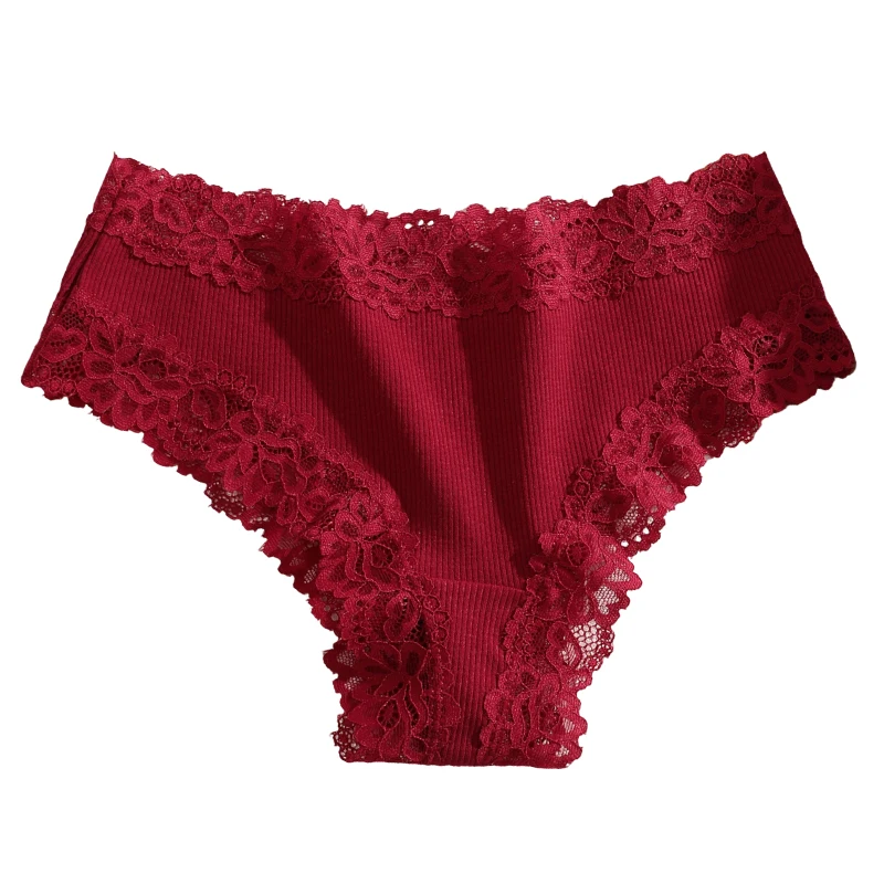 7 Teile/satz Frauen Sexy Spitze Höschen Baumwolle Nahtlose Brasilianische Höschen Weibliche Sexy Low Rise Weiche Unterwäsche G-String Dessous S-XL