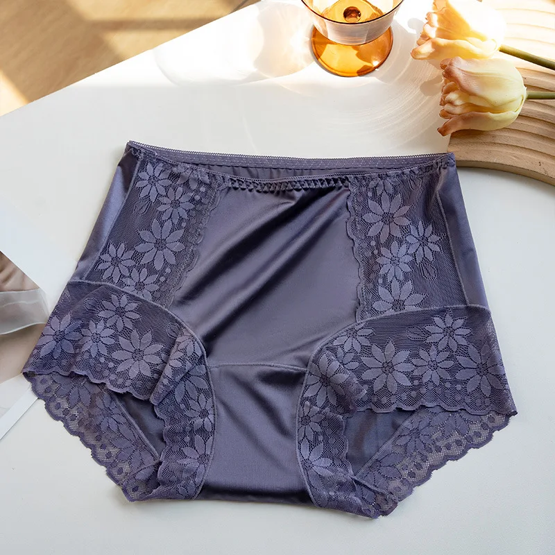 Ropa interior femenina seamless plus-size ropa de mujer high elastic lingerie for ladies lace and satin Women\'s panties briefs