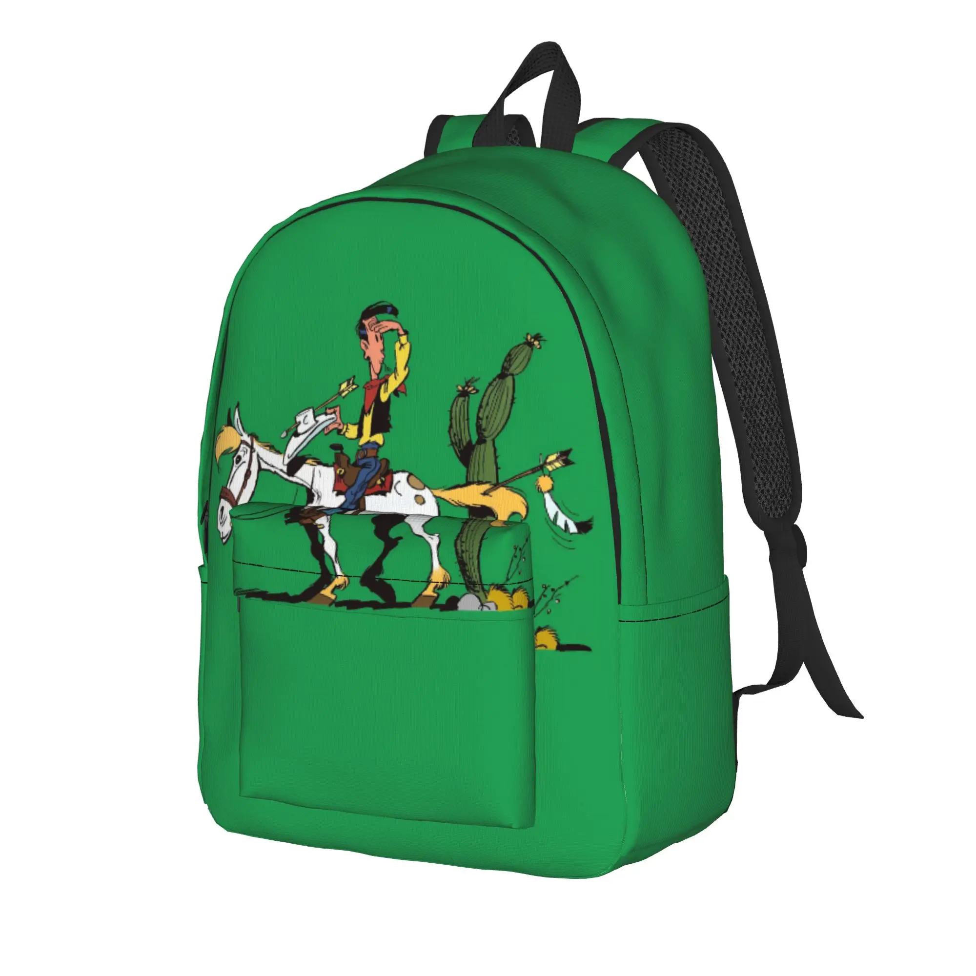 Lucky Luke Cartoon Comics (3) Backpack  Sport Backpacks Boy Girl Leisure High School Bags High Quality Durable Rucksack