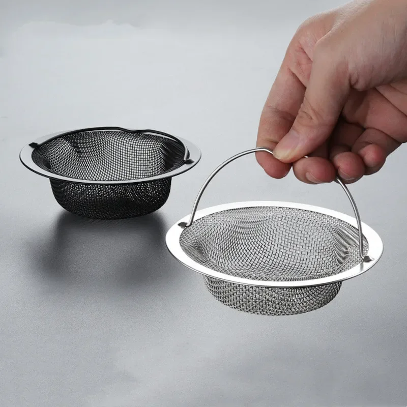 Filtro de fregadero de agua para cocina, colador de malla de acero inoxidable, cubierta de drenaje de suelo, tapón de captación de pelo para ducha, accesorios de baño