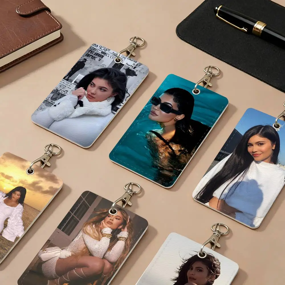Model K-Kylie Cool J-Jenner PU Leather Card Holders Anti-lost Protective Cover Cases Cards