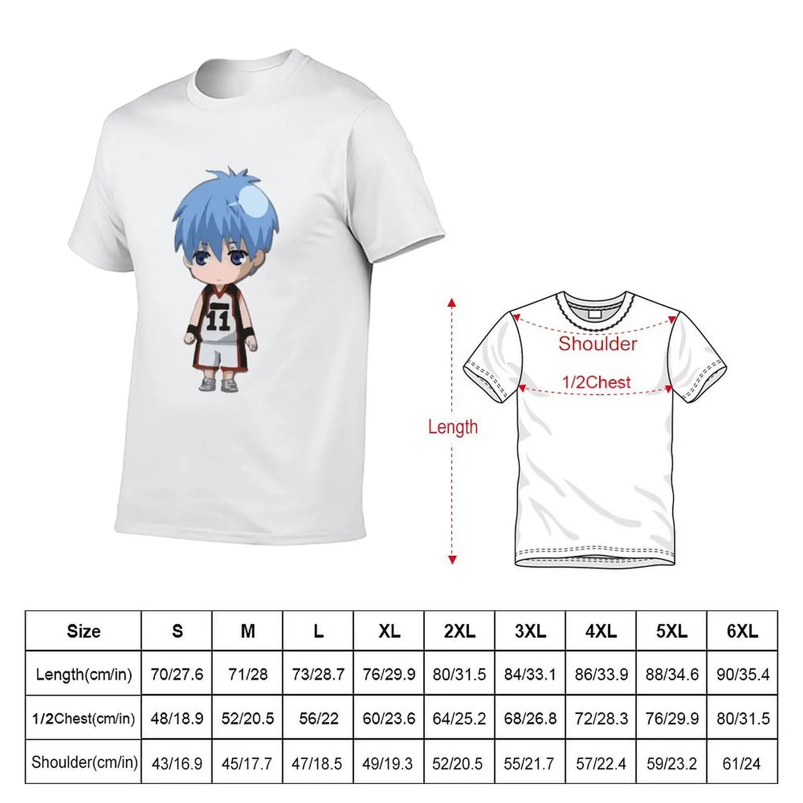 Kuroko's basket Artwork - Tetsuya Kuroko basket T-Shirt cotton t shirt pack anime tshirt t shirt man cotton T-Shirt
